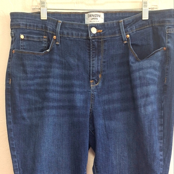 Denizen From Levi's Mid Rise Slim Blue Women's Denim Pants Size 34x30 - Picture 4 of 8